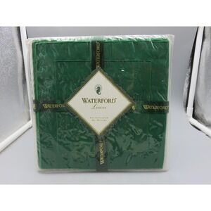 Waterford Linens New Castle Green Cloth Napkins Set of 4 Forest Green 19752419